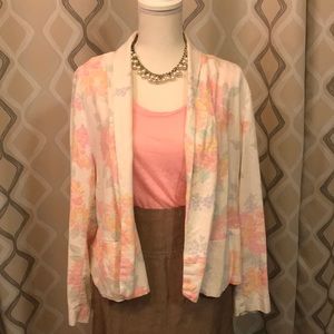 Old Navy linen spring floral jacket